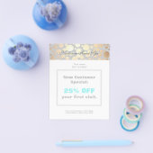 Chic Faux Gold Leaf Circle Pattern Flyer (Enkel)