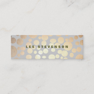Chic Faux Gold Leaf Circle Pattern Visitekaartje