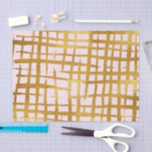 Chic Faux Gold Paint Penseel raster roze Tissuepapier (Craft)