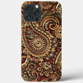 Chic  Faux Gold Paisley Floral Art Patroon Case-Mate iPhone Case (Achterkant)
