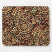 Chic Faux Gold Paisley Floral Pattern Muismat (Voorkant)