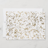 Chic Faux goud confetti wit marmer 21e Verjaardag Kaart (Achterkant)