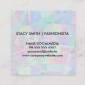 Chic Faux Goud Geborsteld | Retro Geometrische Ach Vierkante Visitekaartje (Achterkant)