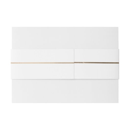 Chic Faux Goud & Wit Huwelijk Uitnodigingen Wikkel (Achterkant Voorbeeld)