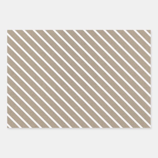 Chic Faux Kraft Paper w/ Fun White Multi-Patterns (Voorkant 3)