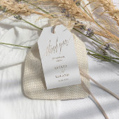 Chic Faux Metallic Gold Calligraphy Wedding Cadeaulabel