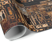 Chic Faux Mosaic Gray Terracotta Design Cadeaupapier (Rol Hoek)