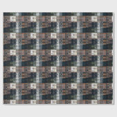 Chic Faux Mosaic Gray Terracotta Design set 2 Cadeaupapier (Vlak)