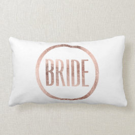 Chic Faux Roos Gold Bride Typografie Kussen