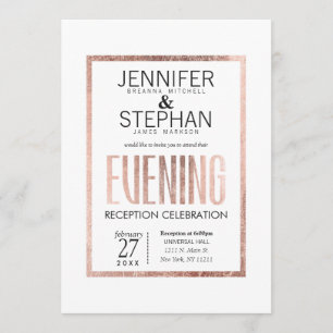 Chic Faux Roos Gold Evening Kaart