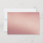 Chic Faux Roos Gold Foil Monogram Weddenschappen Kaart (Achterkant)