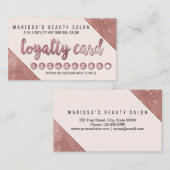 Chic Faux Roos Gold Glitter Sequins Loyalty (Voorkant / Achterkant)