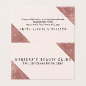 Chic Faux Roos Gold Glitter Sequins Loyalty Visitekaartje (Buitenkant ongevouwen)