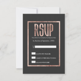 Chic Faux Roos Gold RSVP-kaarten RSVP Kaartje