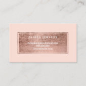 Chic faux roos gold typografie blush afsprakenkaartje (Achterkant)
