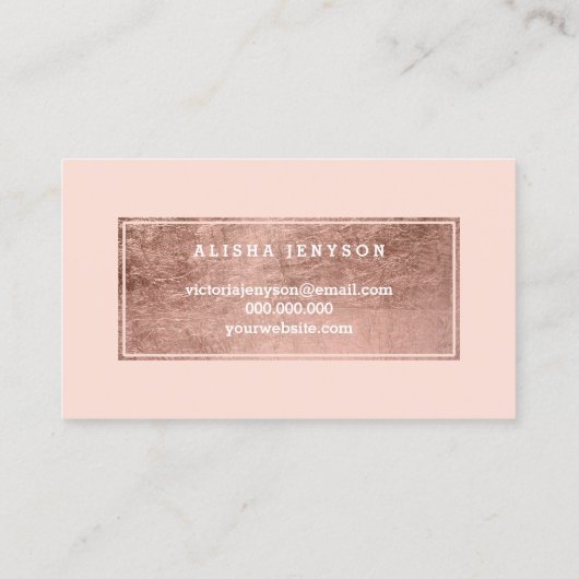 Chic faux roos gold typografie blush loyalty (Achterkant)