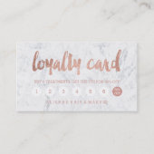 Chic faux roos Gold typografie marmer trouwe Klantenkaartje (Voorkant)