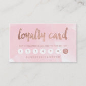 Chic faux roos Gold typografie roze trouwe kaart Klantenkaartje (Voorkant)