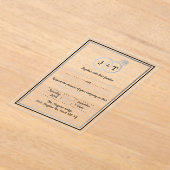 Chic Faux Silver Foil Monogram Weddenschappen Acryl Uitnodigingen (Laagn)