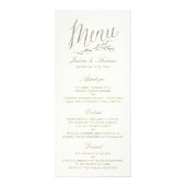 Chic Faux Silver Foil Wedding Menu Sjabloon - ivoo (Voorkant)