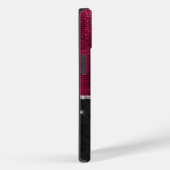 Chic faux Silver Glitter Burgundy Black monogram Case-Mate iPhone Case (Achterkant / Rechts)