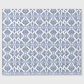 Chic Faux Silver Ornamental Pattern Cadeaupapier (Vlak)