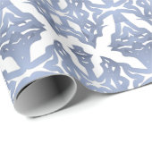 Chic Faux Silver Ornamental Pattern Cadeaupapier (Rol Hoek)