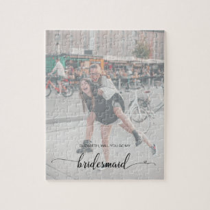 Chic Faux Vellum Effect Foto Bridesmaid Legpuzzel