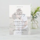 Chic Faux Vellum Effect Foto Weddenschap QR Code R Kaart (Staand voorkant)