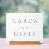 Chic Faux Zilveren Folie Trouwkaarten & Geschenken Acryl Bord (Neutraal)