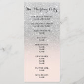 Chic faux zilveren glitter ombre Wedding Program Programmakaart (Achterkant)