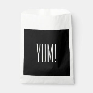 CHIC FAVOR BAGS_"YUM!" Zwart/wit Bedankzakje