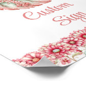 Chic Feeachtig Meisje Blush Bloem Sinterklaas Eige Poster (Hoek)