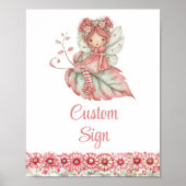 Chic Feeachtig Meisje Blush Bloem Sinterklaas Eige Poster (Voorkant)