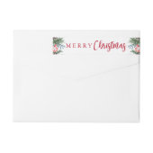 Chic Feestelijke Holly Berries Vrolijk Kerstfeest (Achterkant)