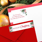 Chic Feestelijke Holly Berries Vrolijk Kerstfeest