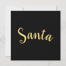 Chic feestelijke moderne Santa Script zwarte achte