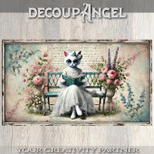 Chic Feline Decoupage Tissuepapier