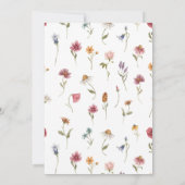 Chic Feminine Wilde Baby shower Invitation Kaart (Achterkant)