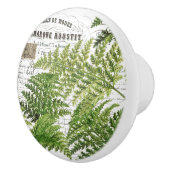Chic Ferns & French Document Script Knob Keramische Knop (Rechts)