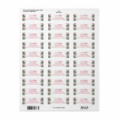 Chic Festief Hulst Bessen Prettig Kerstmaal Terug Etiket (Full Sheet)