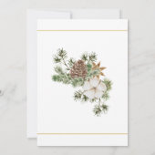 Chic Festive Cotton Pine-kerstfeest Kaart (Achterkant)