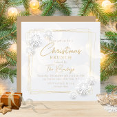 Chic Festive Holiday Snowflakes kerst Brunch Kaart