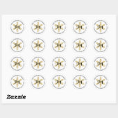 Chic Festive Snowflake Custom Return-adres Ronde Sticker (Vel)