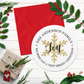 Chic Festive Snowflake Feestdagenkaart