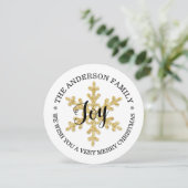Chic Festive Snowflake Feestdagenkaart (Staand voorkant)