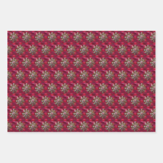 Chic Festive Snowflake Over Parijs Inpakpapier Vel (Voorkant 2)