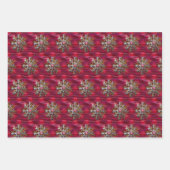 Chic Festive Snowflake Over Parijs Inpakpapier Vel (Voorkant)