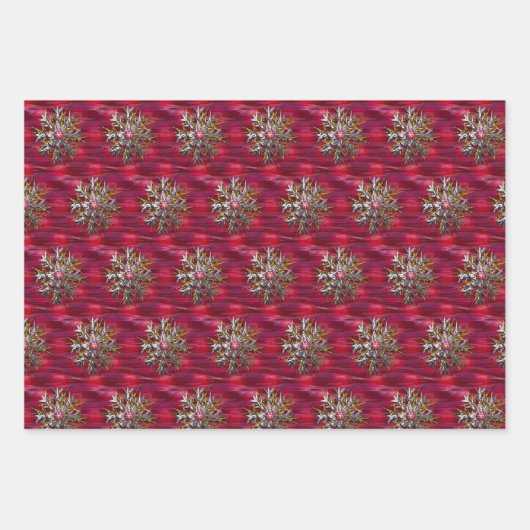 Chic Festive Snowflake Over Parijs Inpakpapier Vel (Voorkant)