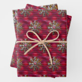 Chic Festive Snowflake Over Parijs Inpakpapier Vel (In situ)